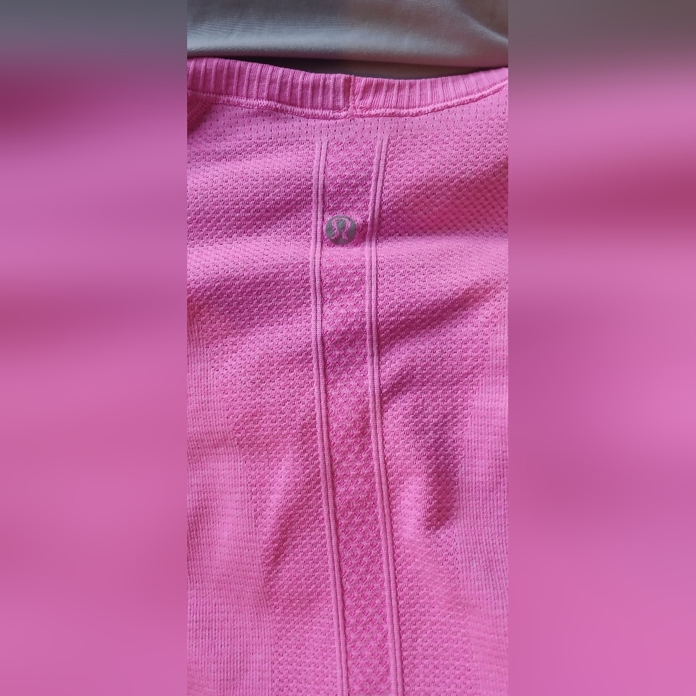 lululemon athletica Hot Pink Textured Athletic Shirt